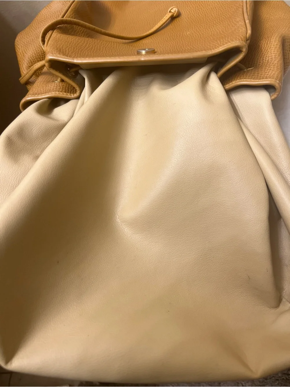 Christian Dior Large Cognac Textured Leather Backpack